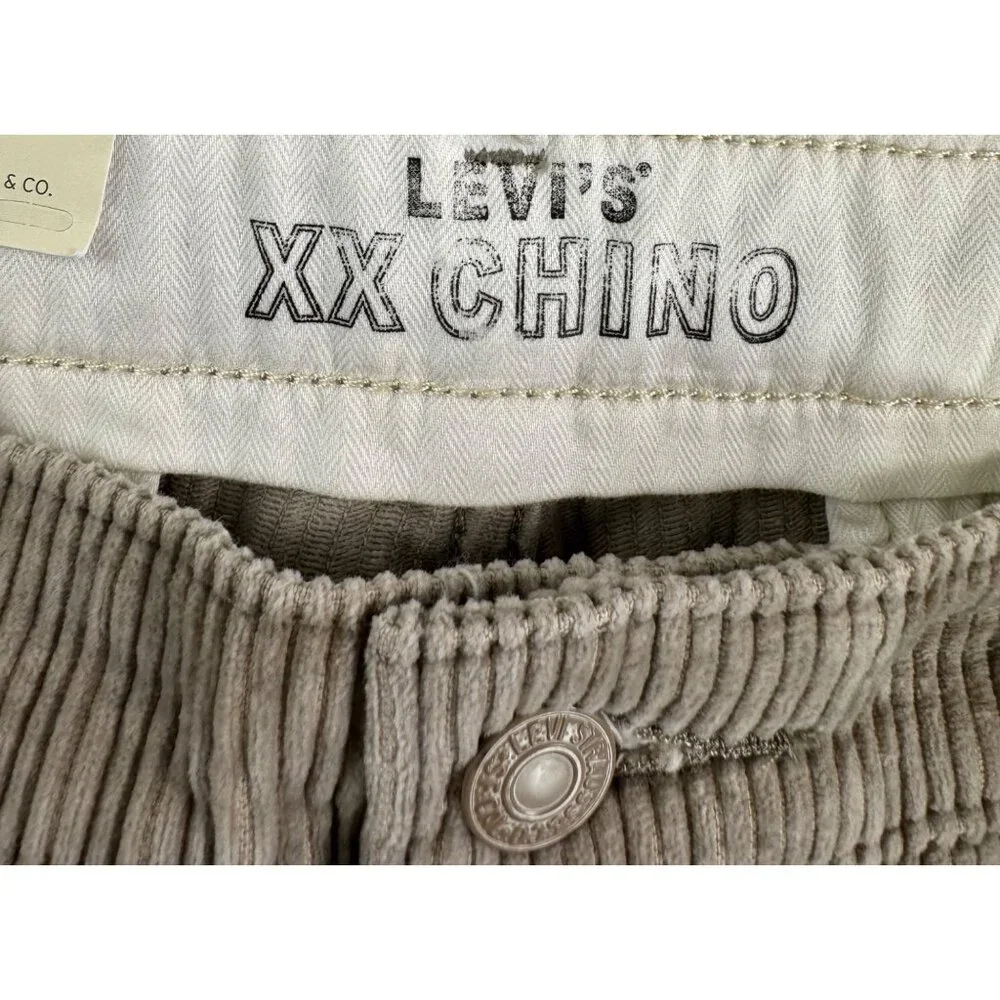 Levis XX Chino Authentic straight leg corduroy pants men tan preppy dandy 32x34‎